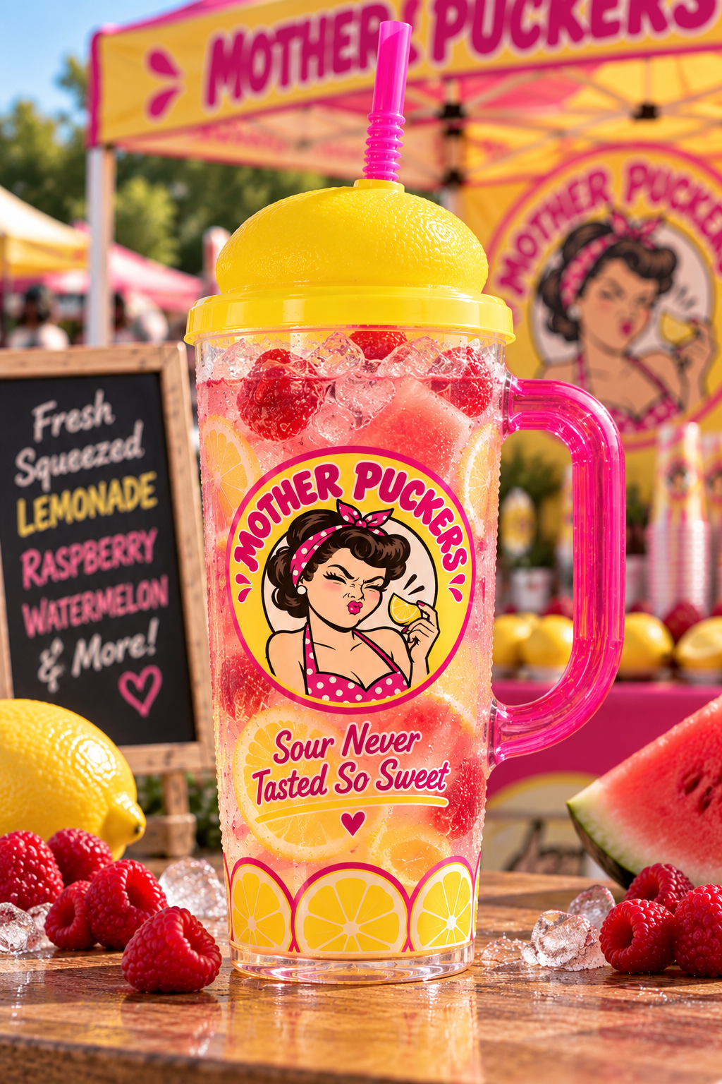 Mother Puckers souvenir cup